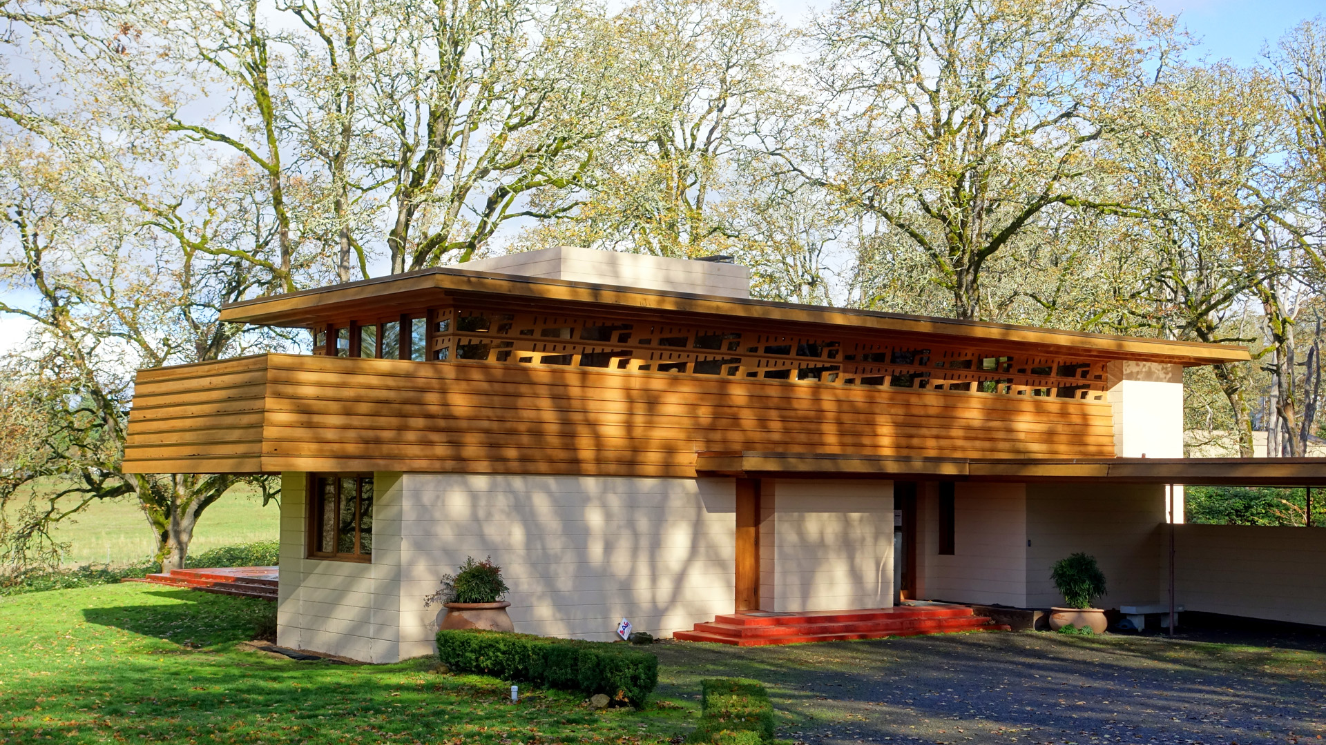 Casa diseñada por Frank Lloyd Wright, otro de los arquitectos más famosos del mundo